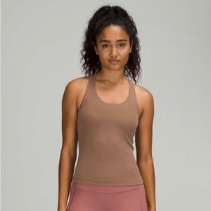 Lululemon Cool Racerback Tank Top Shorter Length in Cacao in Sz 4